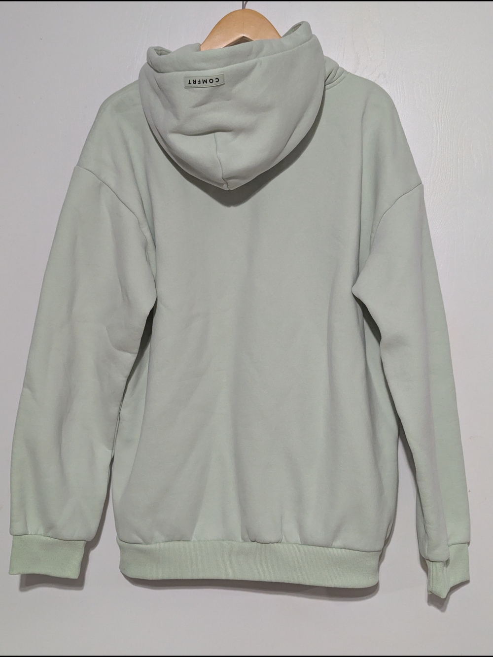 Comfrt Pastel Mint Hooded Sweatshirt NWOT - Picture 4 of 7